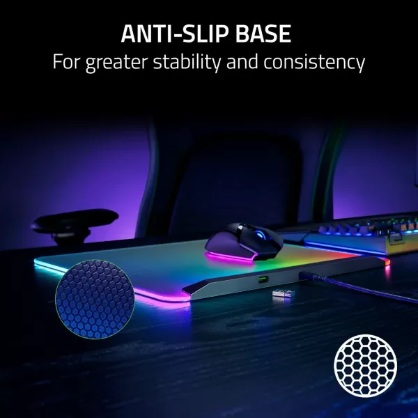 Razer Firefly V2 Pro Fully Illuminated RGB Gaming Mouse Mat Backlit Design  15 Zone Chroma Lighting  USB 20 Port  Detachable USB Type C Cable  Micro Textured Surface  Anti Slip Base