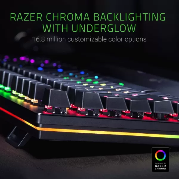 Razer Huntsman Elite Gaming Keyboard Fast Keyboard Switches  Clicky Optical Switches  Chroma RGB Lighting  Magnetic Plush Wrist Rest  Dedicated Media Keys ampamp Dial  Classic Black