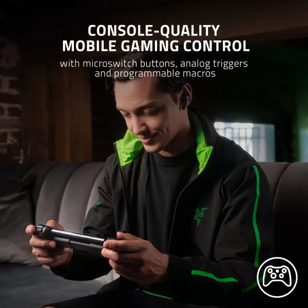 Razer Kishi V2 Pro Mobile Gaming Controller Xbox Edition for Android HyperSense Haptics  Universal Fit  Stream PC ampamp Xbox Games  Play Touchscreen Only Games  1 Month Xbox Game Pass Incl  WhiteBlack