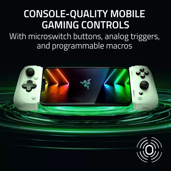 Razer Kishi V2 Pro Mobile Gaming Controller Xbox Edition for Android HyperSense Haptics  Universal Fit  Stream PC ampamp Xbox Games  Play Touchscreen Only Games  1 Month Xbox Game Pass Incl  WhiteWhite