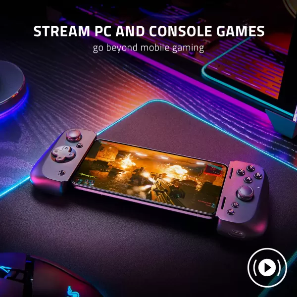 Razer Kishi V2 Pro Mobile Gaming Controller Xbox Edition for Android HyperSense Haptics  Universal Fit  Stream PC ampamp Xbox Games  Play Touchscreen Only Games  1 Month Xbox Game Pass Incl  WhiteBlack
