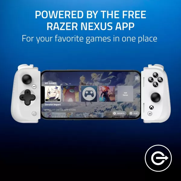 Razer Kishi V2 Pro Mobile Gaming Controller Xbox Edition for Android HyperSense Haptics  Universal Fit  Stream PC ampamp Xbox Games  Play Touchscreen Only Games  1 Month Xbox Game Pass Incl  WhiteWhite