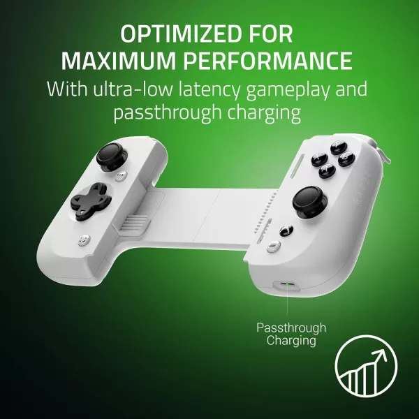 Razer Kishi V2 Pro Mobile Gaming Controller Xbox Edition for Android HyperSense Haptics  Universal Fit  Stream PC ampamp Xbox Games  Play Touchscreen Only Games  1 Month Xbox Game Pass Incl  WhiteWhite