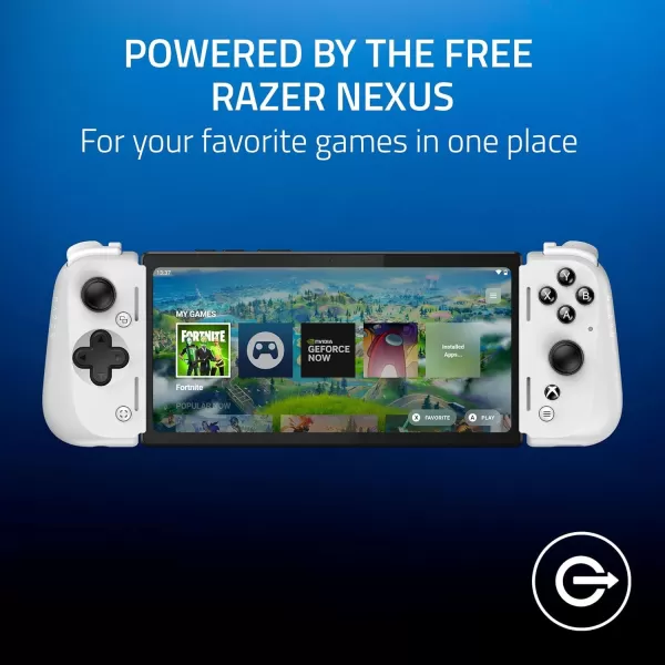 Razer Kishi V2 Pro Mobile Gaming Controller Xbox Edition for Android HyperSense Haptics  Universal Fit  Stream PC ampamp Xbox Games  Play Touchscreen Only Games  1 Month Xbox Game Pass Incl  WhiteWhite