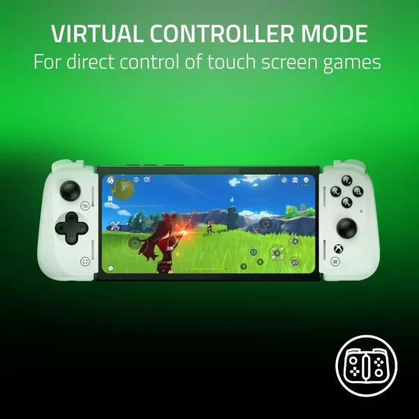 Razer Kishi V2 Pro Mobile Gaming Controller Xbox Edition for Android HyperSense Haptics  Universal Fit  Stream PC ampamp Xbox Games  Play Touchscreen Only Games  1 Month Xbox Game Pass Incl  WhiteWhite