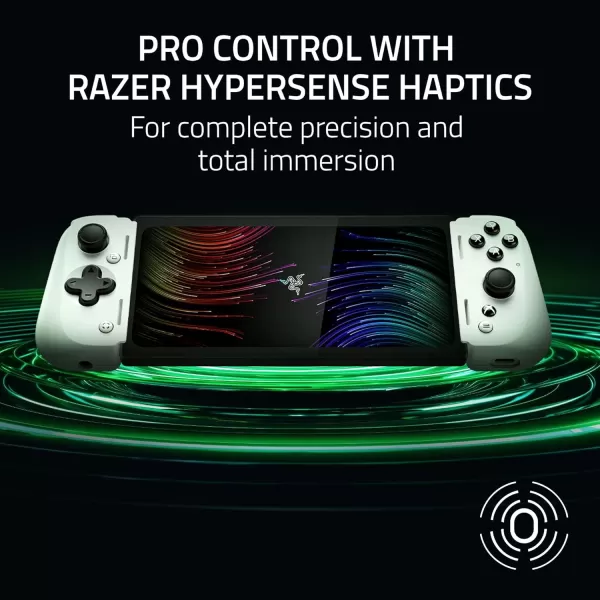 Razer Kishi V2 Pro Mobile Gaming Controller Xbox Edition for Android HyperSense Haptics  Universal Fit  Stream PC ampamp Xbox Games  Play Touchscreen Only Games  1 Month Xbox Game Pass Incl  WhiteWhite
