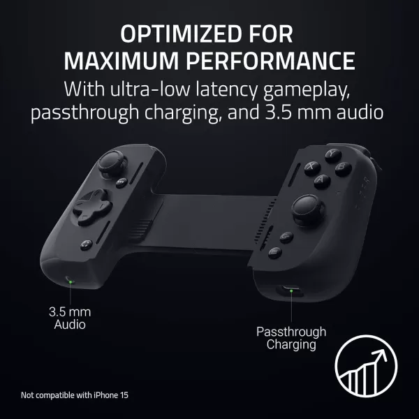 Razer Kishi V2 Pro Mobile Gaming Controller Xbox Edition for Android HyperSense Haptics  Universal Fit  Stream PC ampamp Xbox Games  Play Touchscreen Only Games  1 Month Xbox Game Pass Incl  WhiteBlack