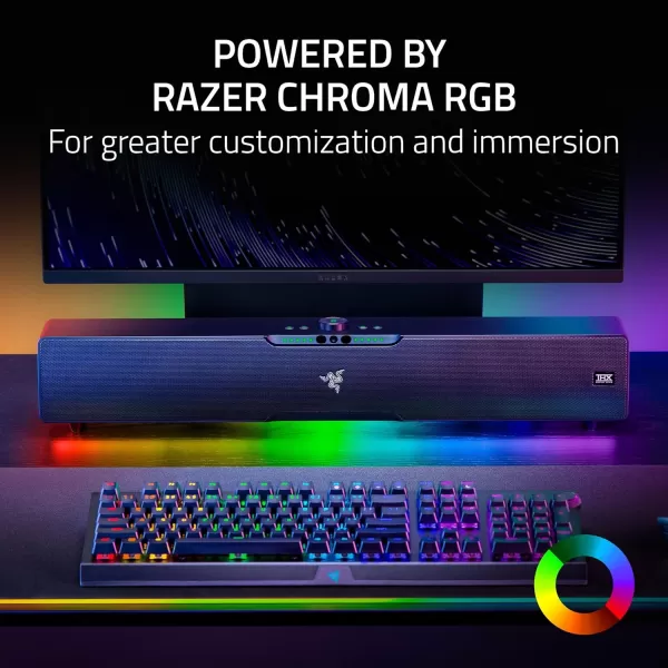 Razer Leviathan V2 MultiDriver PC Gaming Soundbar with Subwoofer  THX Spatial Audio  Compact Design  Chroma RGB  Bluetooth 52  for DesktopLaptop Smartphones Tablets ampamp Nintendo SwitchV2 Pro