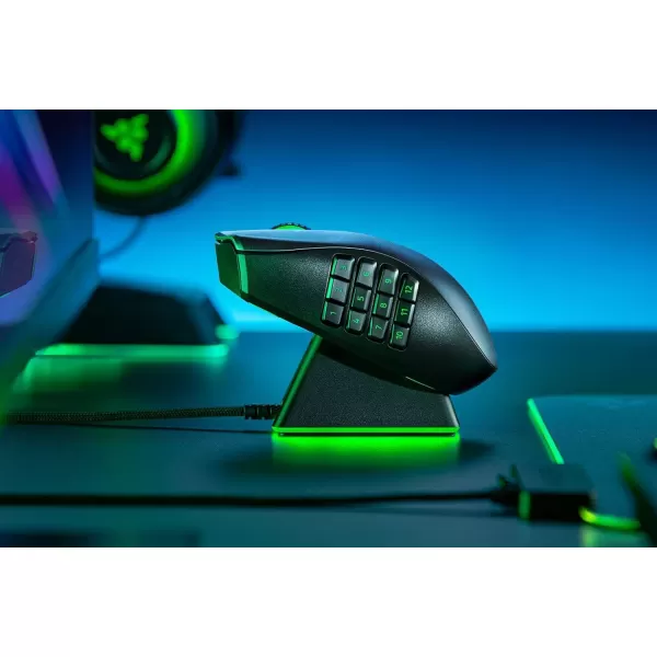 Razer Naga Pro Wireless Gaming Mouse Interchangeable Side Plate w 2 6 12 Button Configurations  Focus 20K DPI Optical Sensor  Fastest Gaming Mouse Switch  Chroma RGB Lighting
