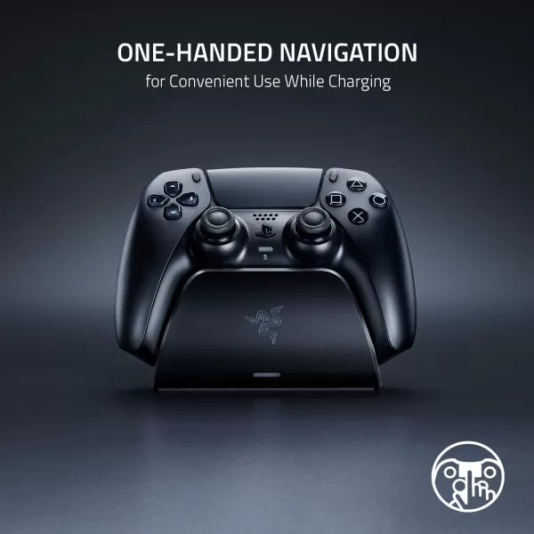 Razer Quick Charging Stand for PlayStation 5 Charge  Curved Cradle Design Matches PS5 DualSense Wireless Controller OneHanded Navigation USB Powered White Controller Sold SeparatelyWhite