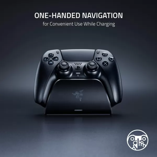 Razer Quick Charging Stand for PlayStation 5 Quick Charge  Curved Cradle Design  Matches PS5 DualSense Wireless Controller  OneHanded Navigation  USB Powered  Blue Controller Sold SeparatelyBlue