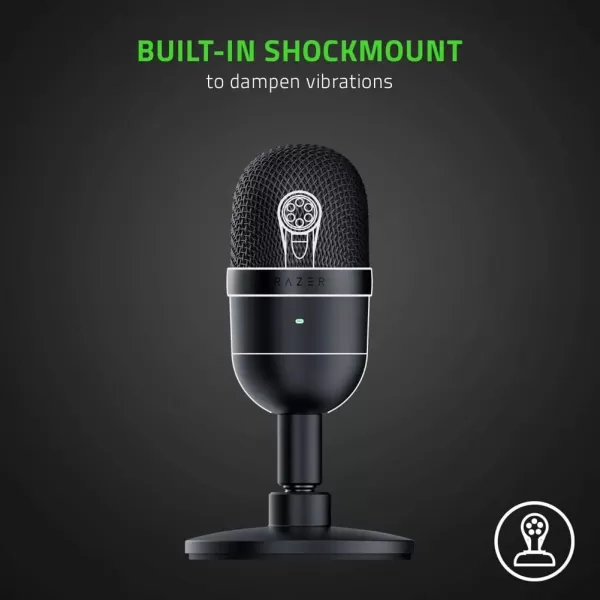 Razer Seiren X USB Streaming Microphone Professional Grade  Builtin Shock Mount  Supercardiod PickUp Pattern  Anodized Aluminum  Classic BlackClassic Black