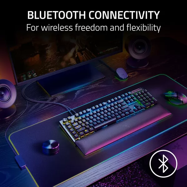 Razer Wireless Control Pod Advanced Audio Control for Nommo V2 ampamp Leviathan V2 Speakers  RGB Light Customization  Rotatable Clickable Dial ampamp Source Button  Durable Aluminum Alloy  USB ampamp Bluetooth
