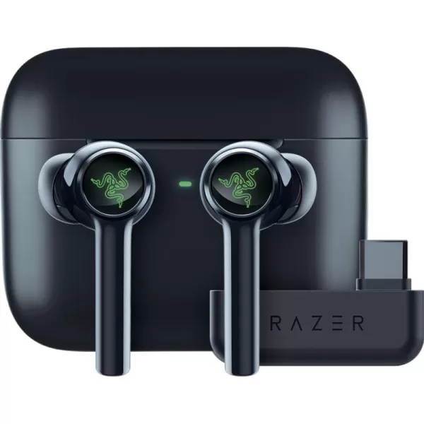 NEW Razer Hammerhead Pro HyperSpeed Wireless Gaming Earbuds for PC PlayStation Switch Mobile Adjustable ANC  Fast Wireless Charging Case  30 Hr Battery  Bluetooth 53  Chroma RGB  Black