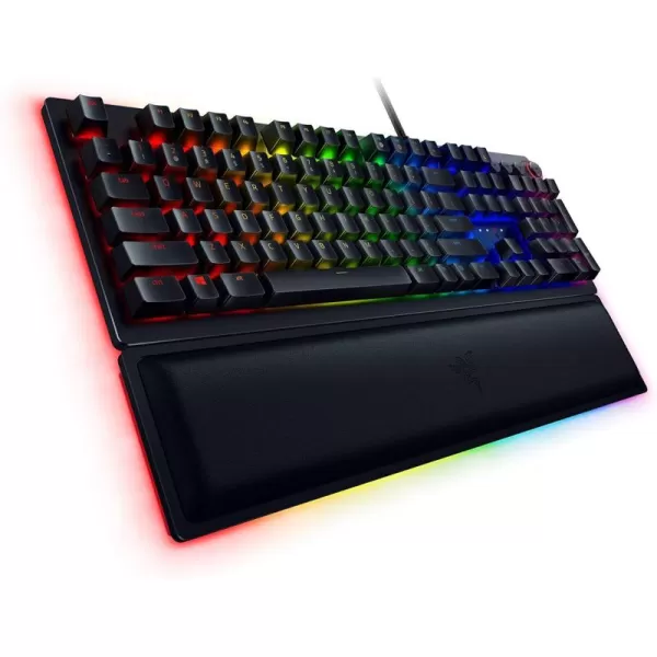 Razer Huntsman Elite Gaming Keyboard Fast Keyboard Switches  Clicky Optical Switches  Chroma RGB Lighting  Magnetic Plush Wrist Rest  Dedicated Media Keys ampamp Dial  Classic Black