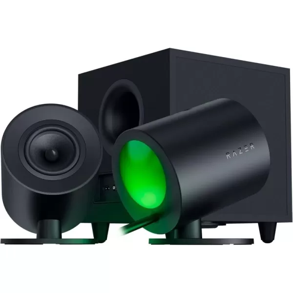 Razer Nommo V2  FullRange 21 PC Gaming Speakers with Wired Subwoofer THX Spatial Audio  Rear Projection Chroma RGB  3 Drivers  DownFiring Subwoofer 55 Driver  Wireless Control PodNommo V2