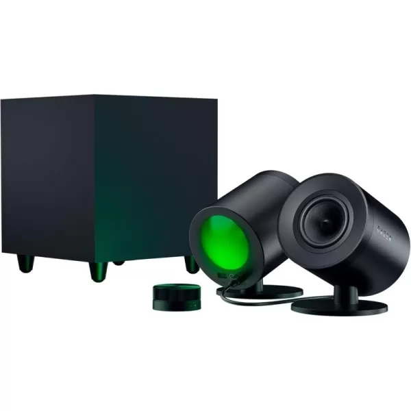 Razer Nommo V2  FullRange 21 PC Gaming Speakers with Wired Subwoofer THX Spatial Audio  Rear Projection Chroma RGB  3 Drivers  DownFiring Subwoofer 55 Driver  Wireless Control PodNommo V2 Pro
