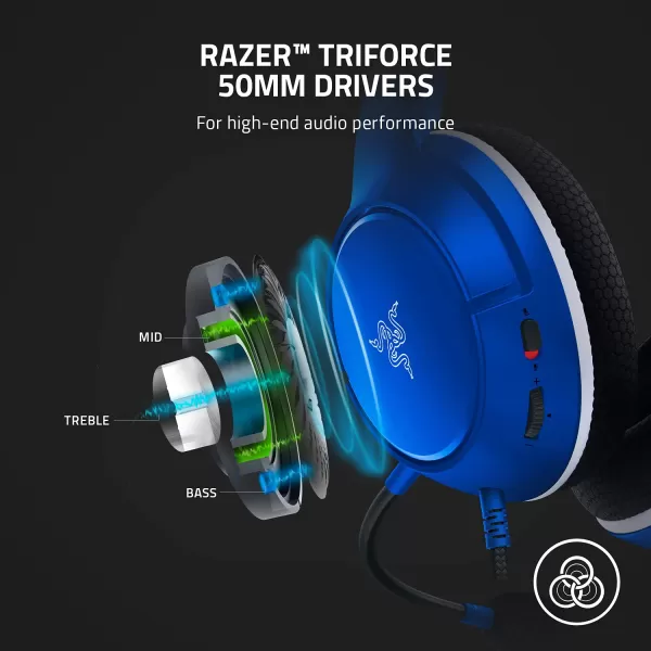 Razer Essential Duo Bundle for Xbox Kaira X Wired Headset ampamp Universal Quick Charging Stand for Xbox Controllers  Color Matches Official Xbox Series XS Controllers Sold Separately  Shock Blue