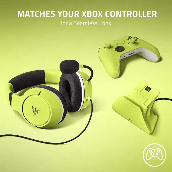 Razer Universal Quick Charging Stand  Kaira X Wired Headset Bundle for Xbox Series XS Xbox One Perfectly Matches Xbox Wireless Controllers  Electric Volt Controller Sold Separately