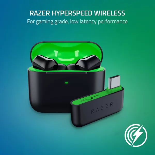 Razer Hammerhead HyperSpeed Wireless MultiPlatform Gaming Earbuds for Xbox Series XS Xbox One PC Mobile ANC  Noise Cancelling Mic  Bluetooth 52  RGB Chroma  30 Hr BatteryXbox