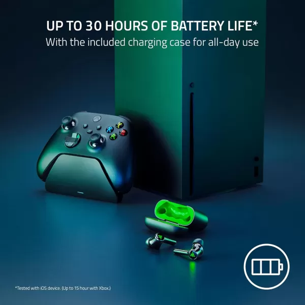 Razer Hammerhead HyperSpeed Wireless MultiPlatform Gaming Earbuds for Xbox Series XS Xbox One PC Mobile ANC  Noise Cancelling Mic  Bluetooth 52  RGB Chroma  30 Hr BatteryXbox