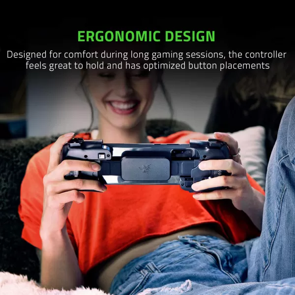 Razer Kishi Mobile Game ControllerGamepad for iPhone iOS Works with most iPhones  X 11 12 13 13 Max  Apple Arcade Amazon Luna Google Stadia  Lightning Port Passthrough  MFi CertifiedController