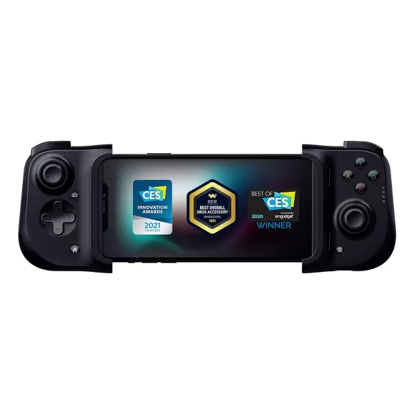 Razer Kishi Mobile Game ControllerGamepad for iPhone iOS Works with most iPhones  X 11 12 13 13 Max  Apple Arcade Amazon Luna Google Stadia  Lightning Port Passthrough  MFi CertifiedController