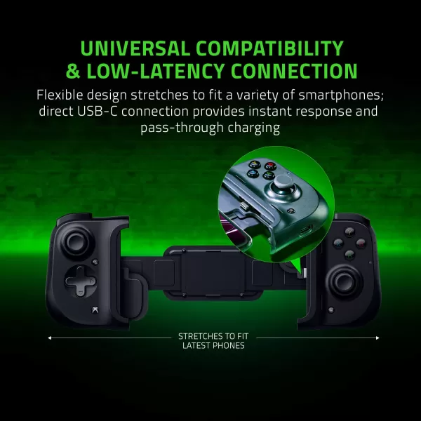 Razer Kishi Mobile Game ControllerGamepad for iPhone iOS Works with most iPhones  X 11 12 13 13 Max  Apple Arcade Amazon Luna Google Stadia  Lightning Port Passthrough  MFi CertifiedController