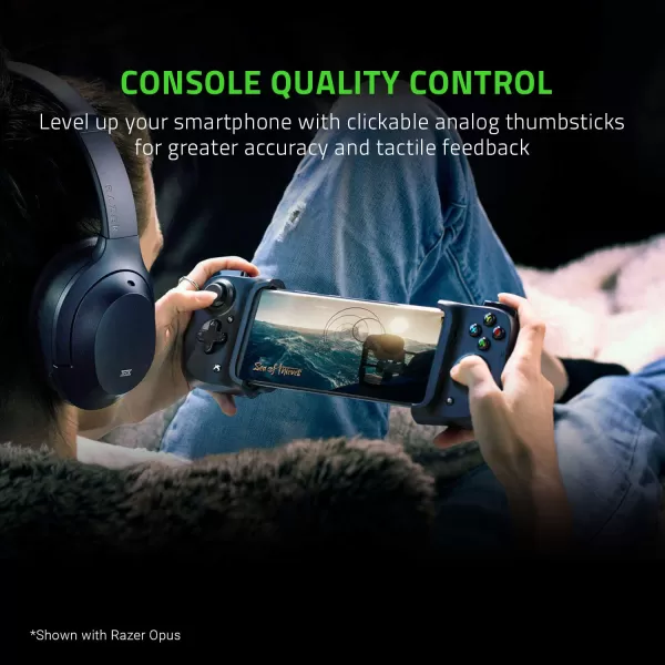 Razer Kishi Mobile Game ControllerGamepad for iPhone iOS Works with most iPhones  X 11 12 13 13 Max  Apple Arcade Amazon Luna Google Stadia  Lightning Port Passthrough  MFi CertifiedController