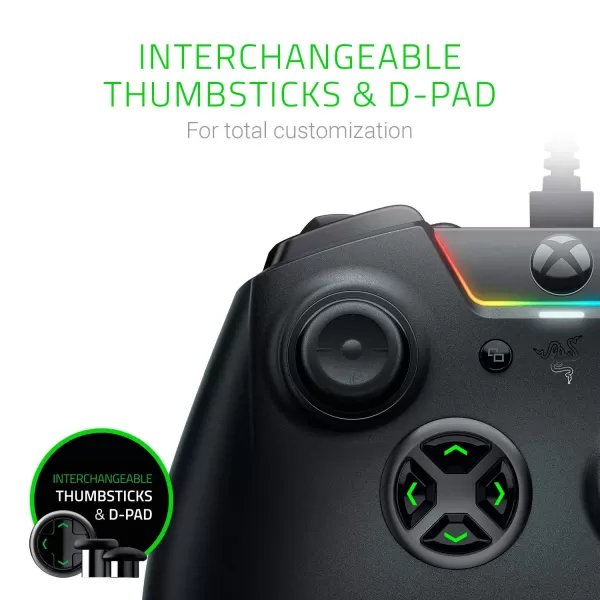 Razer Wolverine Ultimate Officially Licensed Xbox One Controller 6 Remappable Buttons and Triggers  Interchangeable Thumbsticks and DPad  For PC Xbox One Xbox Series X ampamp S  Black