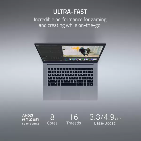 Razer Blade 14 Gaming Laptop AMD Ryzen 9 6900HX  NVIDIA GeForce RTX 3070 Ti  14quot QHD 165Hz  16GB DDR5 RAM  1TB PCIe SSD  Windows 11  UltraThin  CNC Aluminum  Chroma RGB  MercuryRyzen 9 6900HX