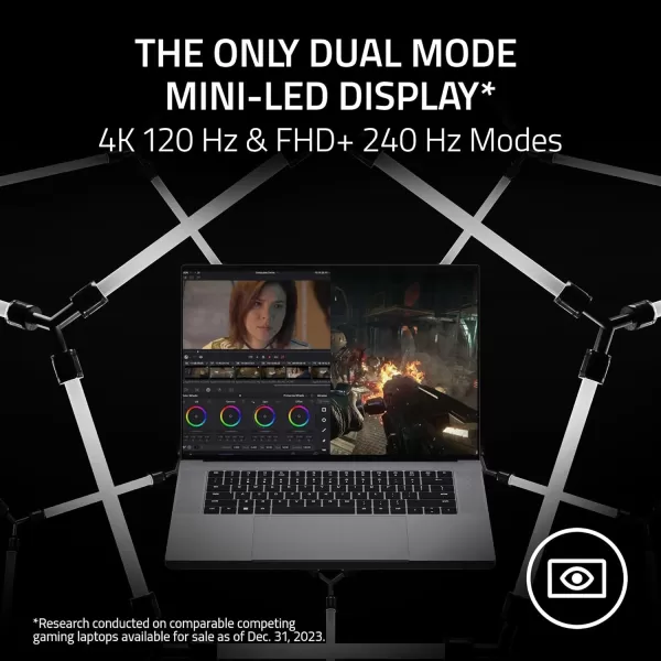 Razer Blade 16 2024 Gaming Laptop NVIDIA GeForce RTX 4090  Intel Core i914900HX 14th Gen CPU  16quot Dual Mode Mini LED Display  64GB RAM  4TB SSD  Windows 11  Chroma RGB  Snap Tapi914900HX