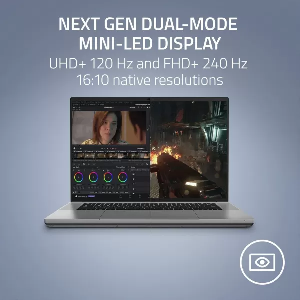 Razer Blade 16 Gaming Laptop NVIDIA GeForce RTX 409013th Gen Intel 24Core i9 HX CPU  16quot Dual Mode Mini LED 4K UHD 120Hz ampamp FHD 240Hz  32GB RAM  2TB SSD  Compact GaN Charger  Windows 11Mercury