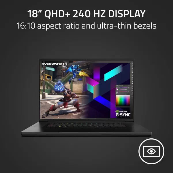 Razer Blade 18 Gaming Laptop NVIDIA GeForce RTX 408013th Gen Intel 24Core i9 HX CPU  18quot QHD 240Hz  32GB RAM  1TB SSD  CNC Aluminum  Compact GaN Charger  Windows 11  Chroma RGB13th Gen i9 HX