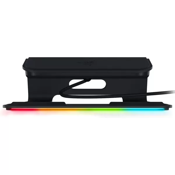 Razer Laptop Stand Chroma 3Port USB 30 Hub  Ergonomic Design  Anodized Aluminum Construction  Customizable Chroma RGB Lighting  Matte Black