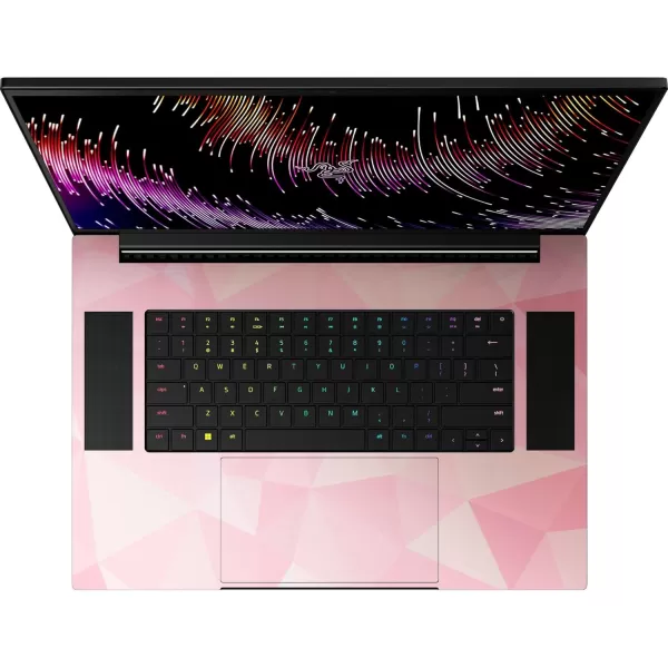 Razer Skin Vinyl Laptop Wrap Blade 14  Full Wrap  Premium 3M Cast Vinyl  Scratch Resistant  Unique Designs ampamp Finishes  Easy Application  Lenticular Camo  BlackGeometric Quartz