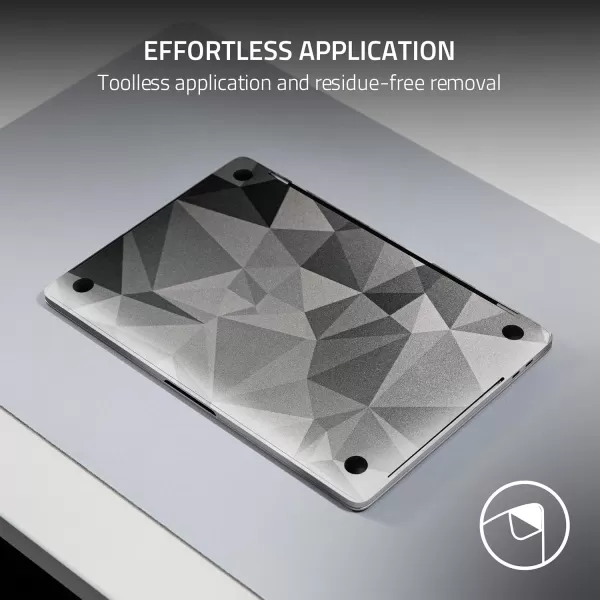 Razer Skin Vinyl Laptop Wrap MacBook Pro 143M Cast Vinyl  Premium Textured Finish  Scratch ampamp WaterResistant  Easy to Apply  Full Wrap  Geometric  QuartzBlack Metal