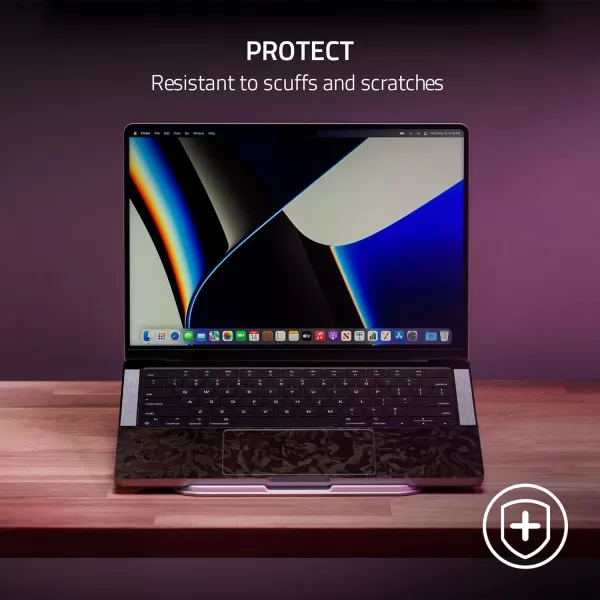Razer Skin Vinyl Laptop Wrap MacBook Pro 143M Cast Vinyl  Premium Textured Finish  Scratch ampamp WaterResistant  Easy to Apply  Full Wrap  Geometric  QuartzBlack Camo