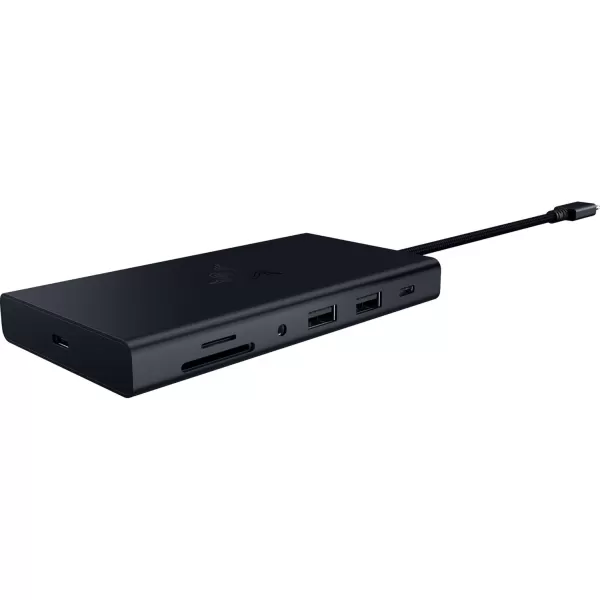 Razer USB C Dock 11Port Travel Charging Station for Windows Mac Laptop iPad Surface Chromebook Galaxy Tab Type C HDMI Ethernet MicroSD  4K 60 Hz Display  85 W Tablets  Mobile Fast ChargeBlack