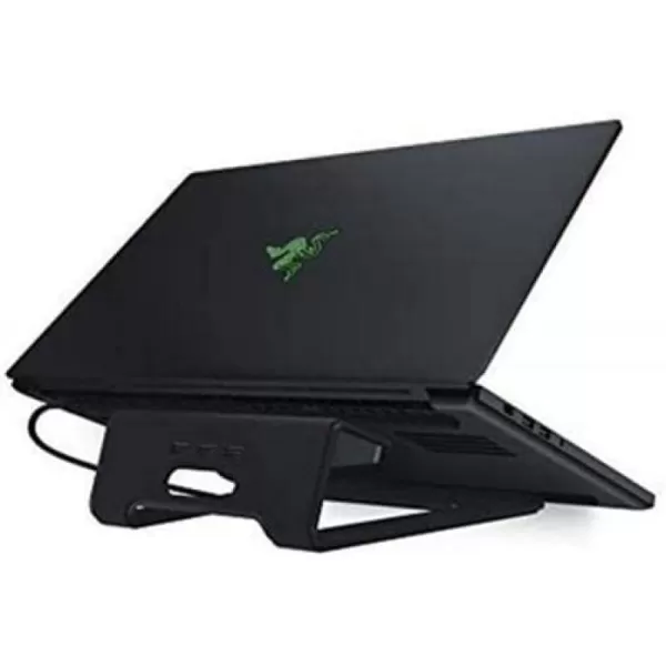 Razer Laptop Stand Chroma 3Port USB 30 Hub  Ergonomic Design  Anodized Aluminum Construction  Customizable Chroma RGB Lighting  Matte Black