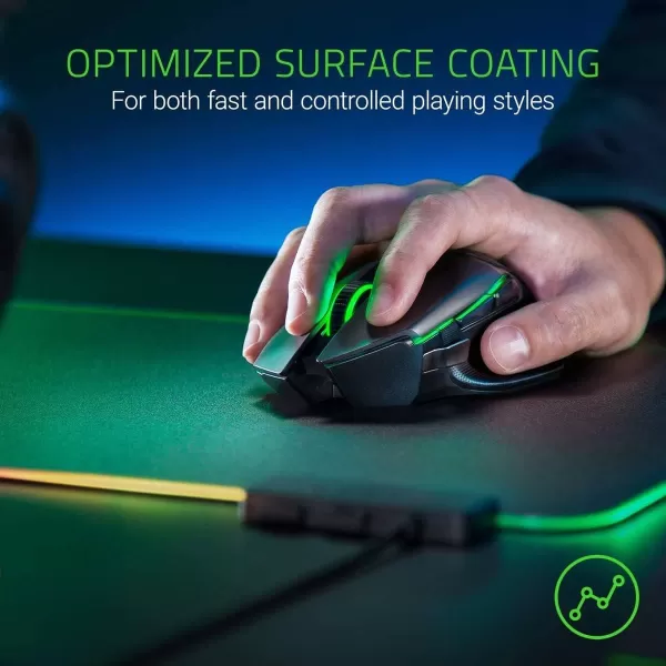 Razer Firefly Hard V2 RGB Gaming Mouse Pad Customizable Chroma Lighting Builtin Cable Management Balanced Control ampamp Speed NonSlip Rubber BaseBlack