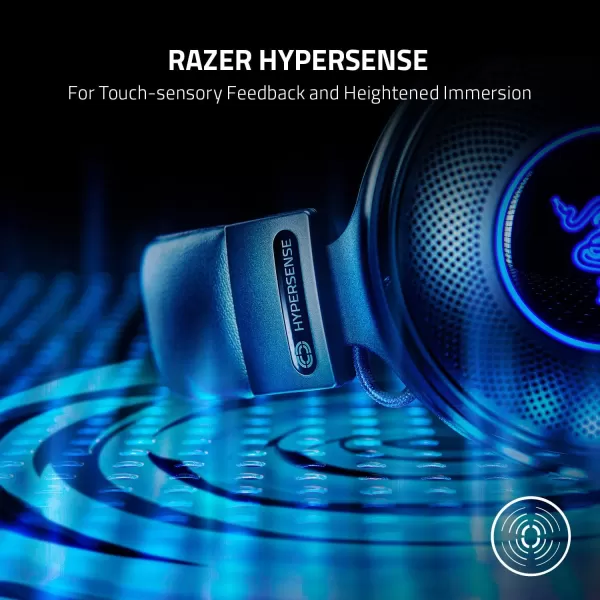 Razer Kraken V3 Pro Wireless Gaming Headset with Haptic Technology THX Spatial Audio 50mm Titanium Drivers Hybrid Memory Foam Cushions