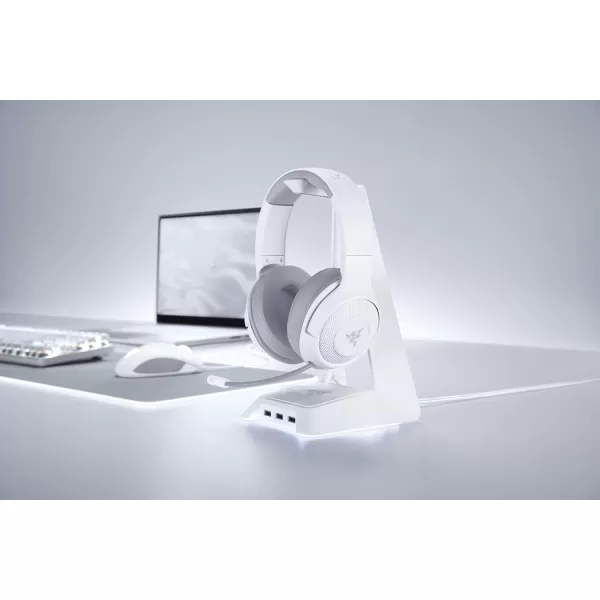 Razer Kraken X Ultralight Gaming Headset 71 Surround Sound Capable  Lightweight Frame  Integrated Audio Controls  Bendable Cardioid Microphone  for PC PS4 Nintendo Switch  Mercury White