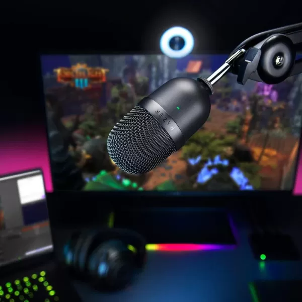 Razer Seiren Mini USB Condenser Microphone for Streaming and Gaming on PC  Professional Recording Quality  Precise Supercardioid Pickup Pattern  Tilting Stand  Shock Resistant  Quartz PinkClassic Black