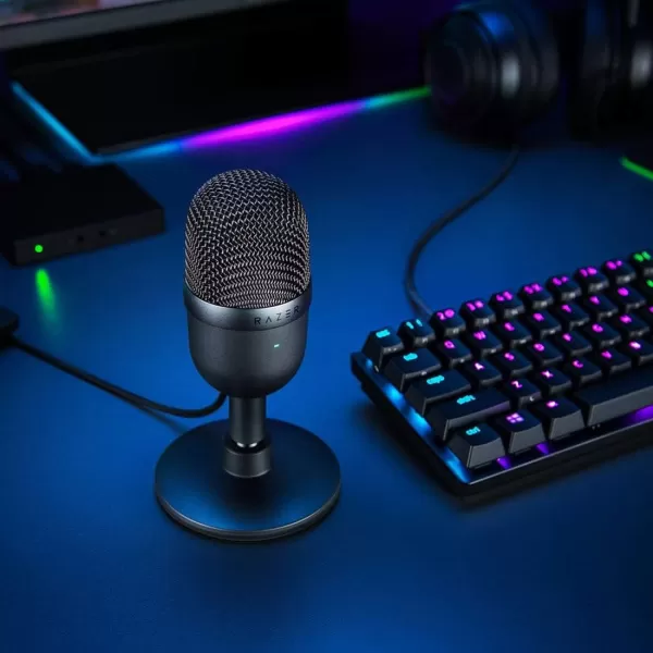 Razer Seiren Mini USB Condenser Microphone for Streaming and Gaming on PC  Professional Recording Quality  Precise Supercardioid Pickup Pattern  Tilting Stand  Shock Resistant  Quartz PinkClassic Black