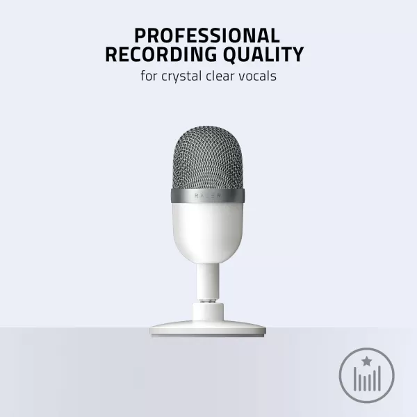 Razer Seiren Mini USB Condenser Microphone for Streaming and Gaming on PC  Professional Recording Quality  Precise Supercardioid Pickup Pattern  Tilting Stand  Shock Resistant  Quartz PinkMercury White