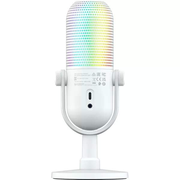 Razer Seiren V3 Chroma RGB USB Microphone Stream ampamp Game Reactive Lighting  TaptoMute Sensor  Condenser Mic  Digital Gain Limiter ampamp Shock Absorber  PC Discord OBS Studio XSplit  Quartz PinkWhite