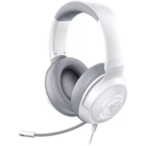 Razer Kraken X Ultralight Gaming Headset 71 Surround Sound Capable  Lightweight Frame  Integrated Audio Controls  Bendable Cardioid Microphone  for PC PS4 Nintendo Switch  Mercury White