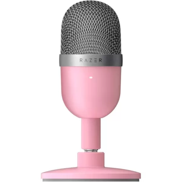 Razer Seiren Mini USB Condenser Microphone for Streaming and Gaming on PC  Professional Recording Quality  Precise Supercardioid Pickup Pattern  Tilting Stand  Shock Resistant  Quartz PinkQuartz Pink