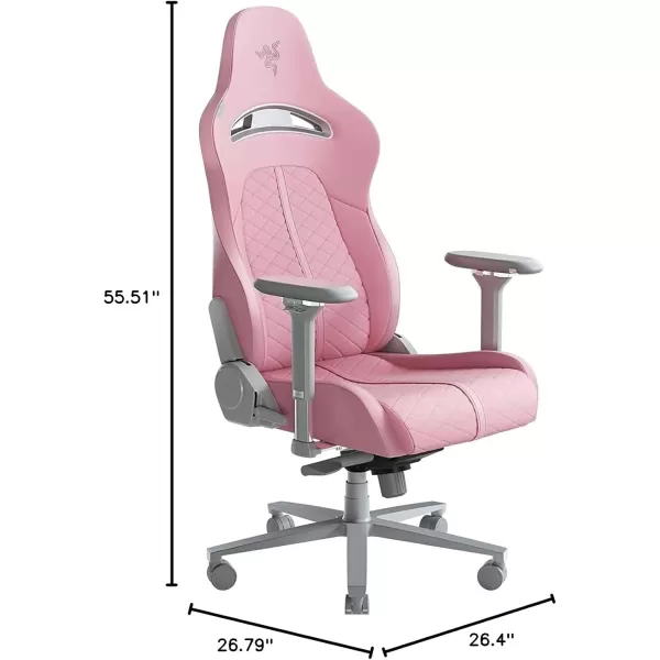 Razer Enki Gaming Chair AllDay Comfort  Builtin Lumbar Arch  Optimized Cushion Density  DualTextured EcoFriendly Synthetic Leather  Reactive Seat Tilt ampamp 152Degree Recline  BlackQuartz